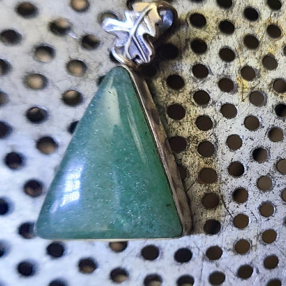 925 sterling silver aventurine pendant
